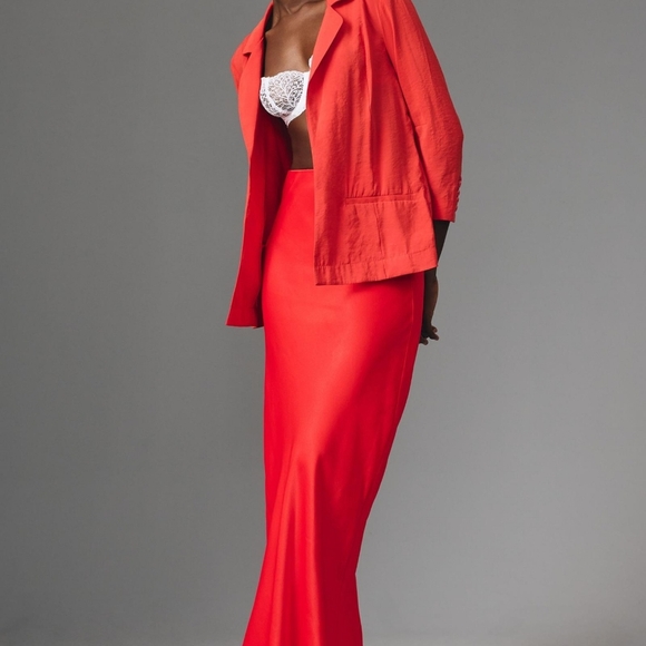 NWT Anthropologie Red Tulip Back Blazer - Picture 2 of 11